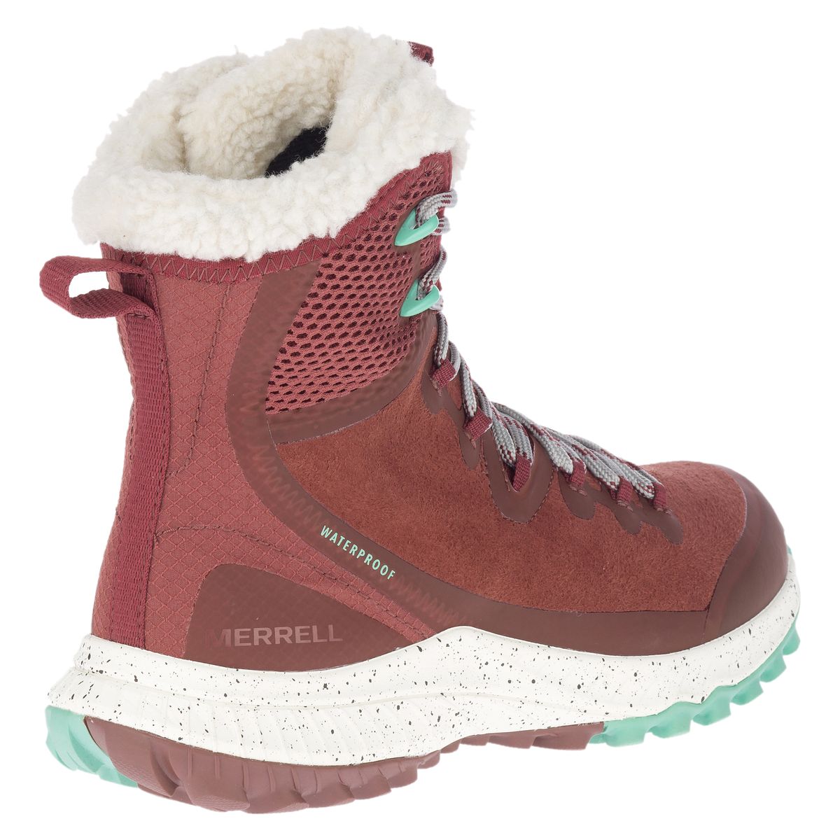 Merrell Bravada Polar Waterproof Sable Winter Boot in Red