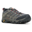 Men's Merrell Moab 3 low-cut hiking shoe in Beluga; wide fit. Pig suede/mesh waterproof upper and Vibram TC5+ sole. Style #J037499W.