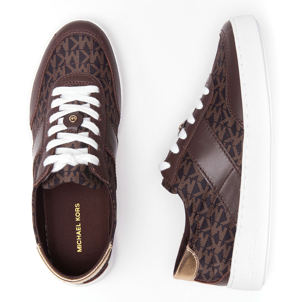 Michael Kors Kaycee Signature Lace Sneaker in Brown