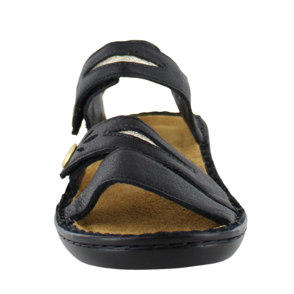 Naot Cadence 3-Strap Sandal in Black