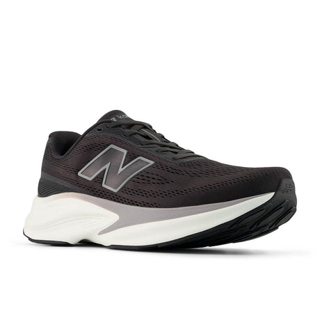 Mens black engineered mesh running shoe with a large grey N logo and a thick white Fresh Foam X midsole. Style #MKAIR3FC