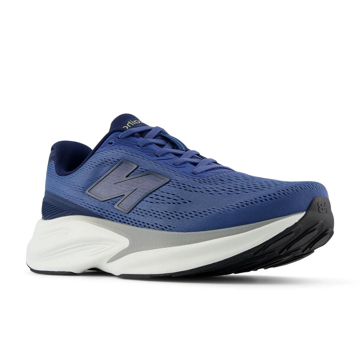 Blue New Balance Fresh Foam X Kaiha Road men's running shoe with white midsole and dark blue 'N' logo. Style #MKAIR974