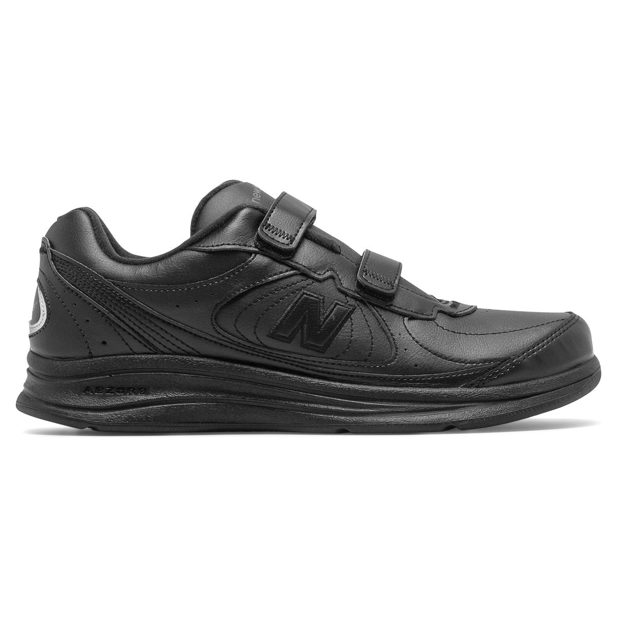 New Balance Men's 577 v1 Velcro Walking Shoe in Black | Walking On a Cloud