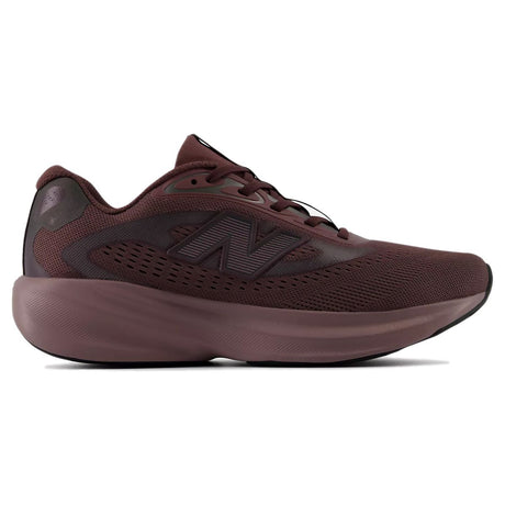New Balance deep cherry red waterproof mesh running shoe with thick cushioned midsole and lace closure. Style #W680G8AC