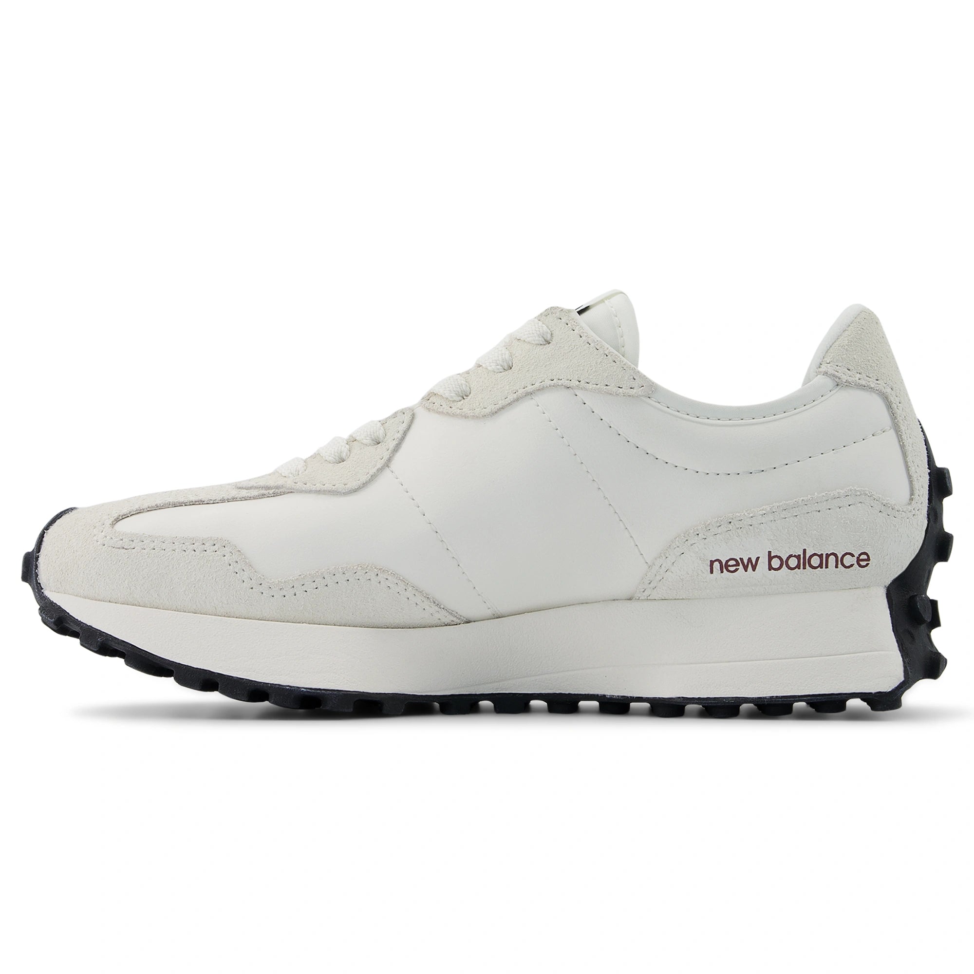 New Balance 327 Classic Retro Women's Runners in Sea Salt with Burgundy