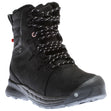 Nexgrip Meli women's black leather lace-up winter boot with retractable ice cleats and textured rubber sole. Style # P0484BLK.