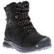 Nexgrip Meli women's black leather lace-up winter boot with retractable ice cleats and textured rubber sole. Style # P0484BLK.