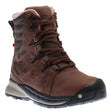 A brown leather Nexgrip Meli women's winter boot with side zipper, laces, and sheepskin lining, Style # P0484BRW.