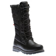 Black tall Nexgrip Snow 2.0 winter boot with laces, side zipper, quilted shaft, and grey wool cuff. Style #R0167BLK