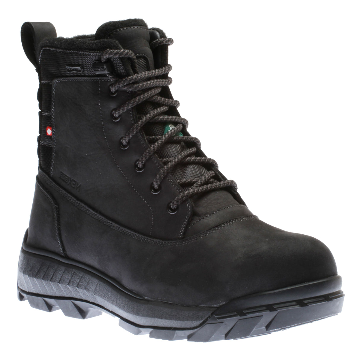 Nexgrip Victory 3.0 black waterproof leather winter boot with retractable cleats and lace-up closure. Style # R0667OLI