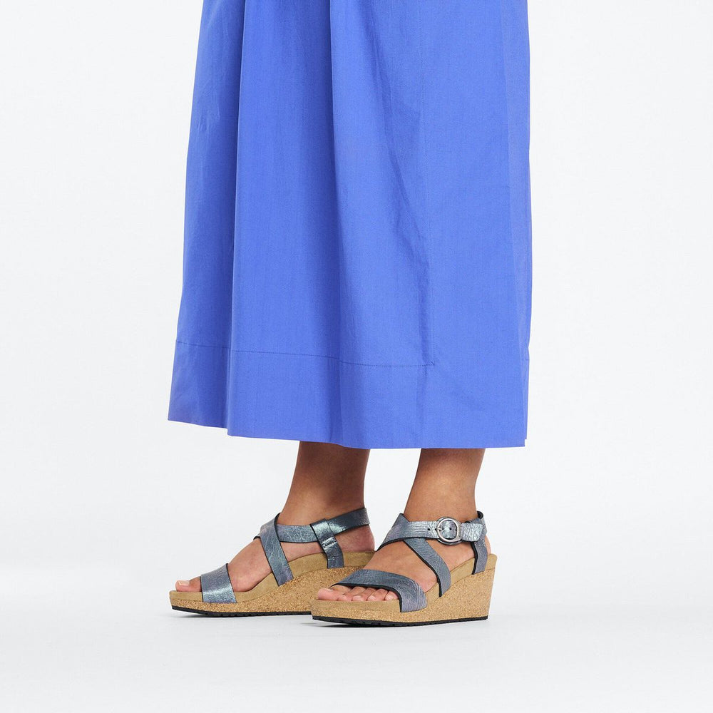Sibyl Wedge Metallic Sandals