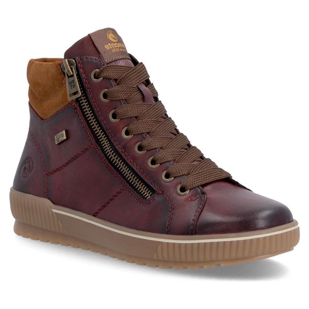 Remonte Ottawa D0772 Women's Lace Up Boots in Vino