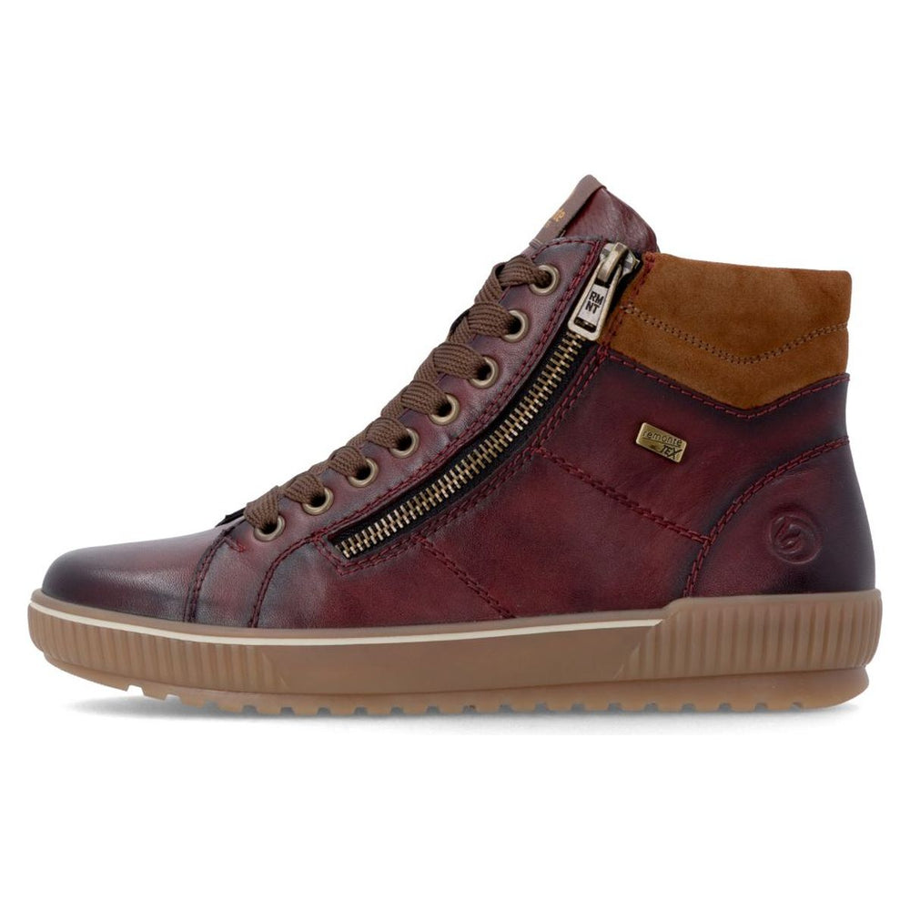 Remonte Ottawa D0772 Women's Lace Up Boots in Vino