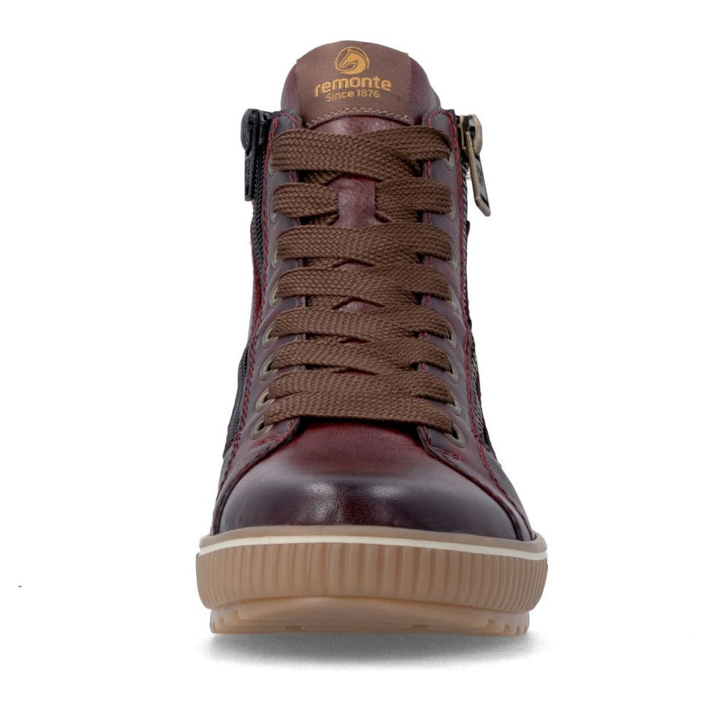 Remonte Ottawa D0772 Women's Lace Up Boots in Vino