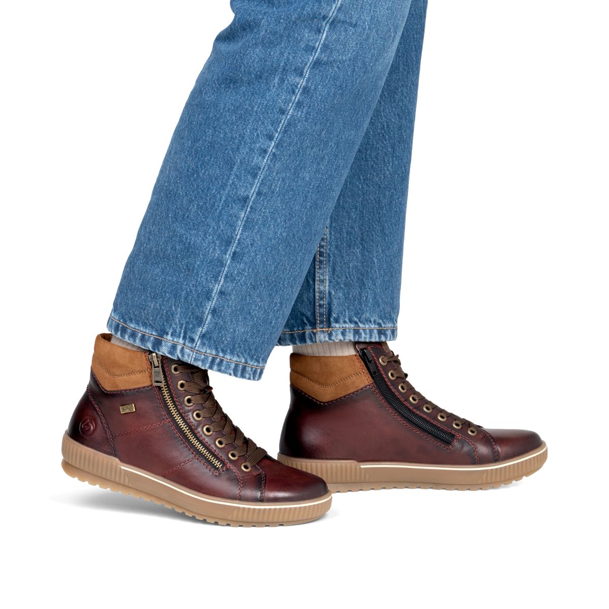Remonte Ottawa D0772 Women's Lace Up Boots in Vino