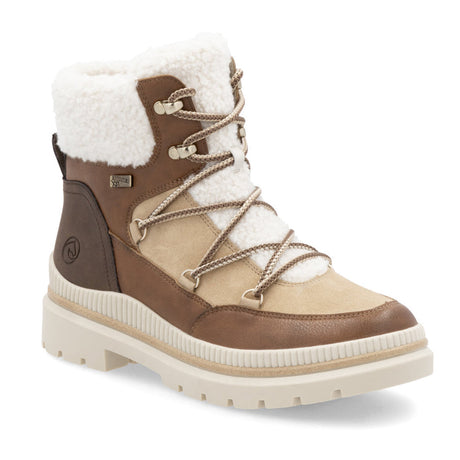 Remonte D0C80 Women's Winter Boot in Brown,  high-quality leather warm lining, practical design, durable flexible sole. Style #D0C80-22
