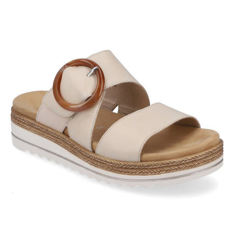 Remonte D0Q51 Mule Women's Sandals, hook and loop strap latge buckle closure, all day comfort walking shoe. Style #D0Q51-80