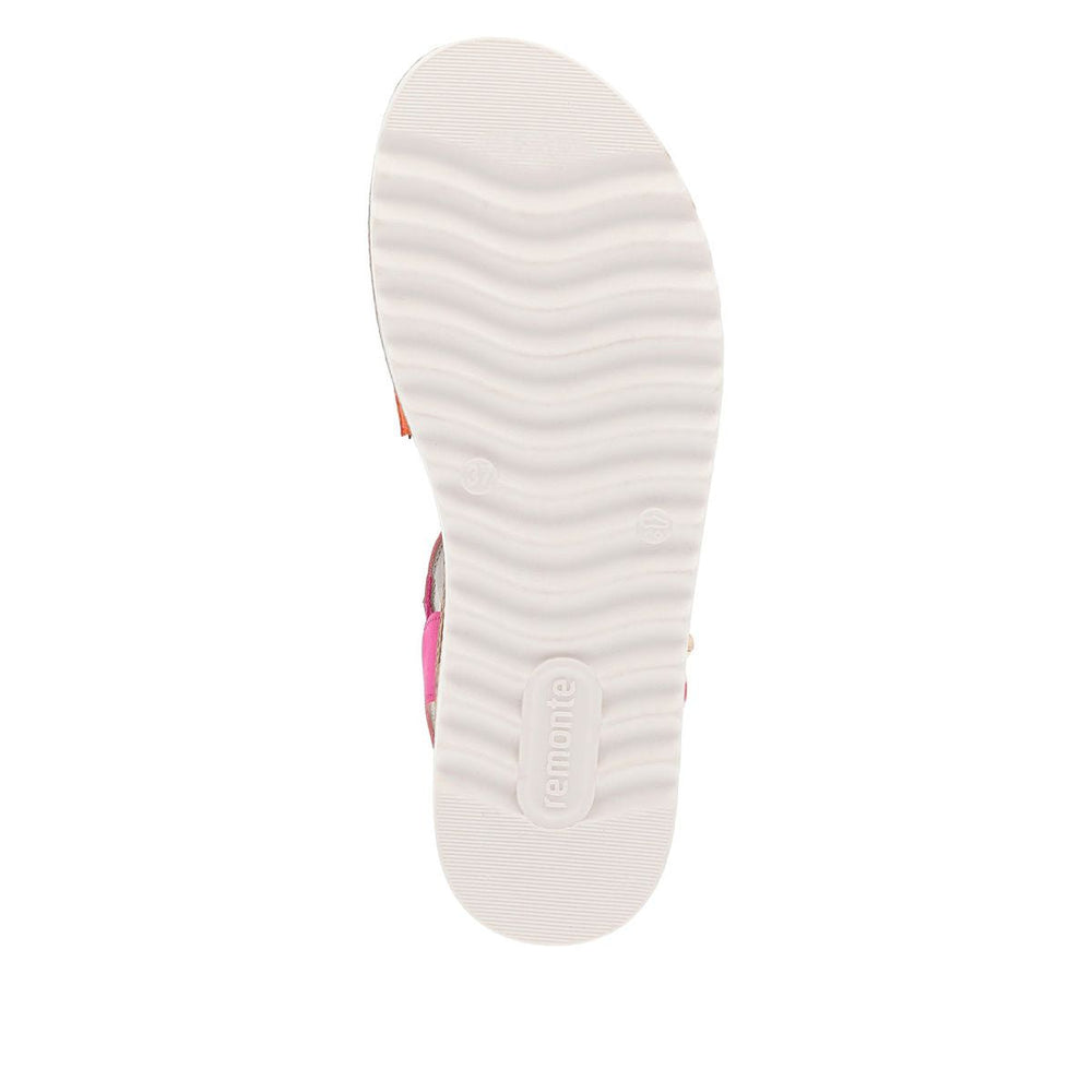 Remonte D0Q55 Magenta Women's Strap Sandals in Magenta