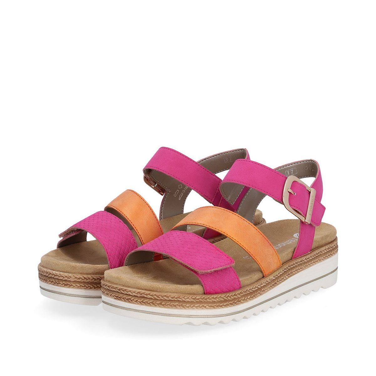 Remonte D0Q55 Magenta Women's Strap Sandals in Magenta