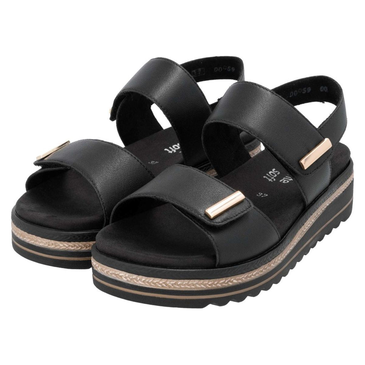 Remonte D0Q59 Women's Sandals – Black
