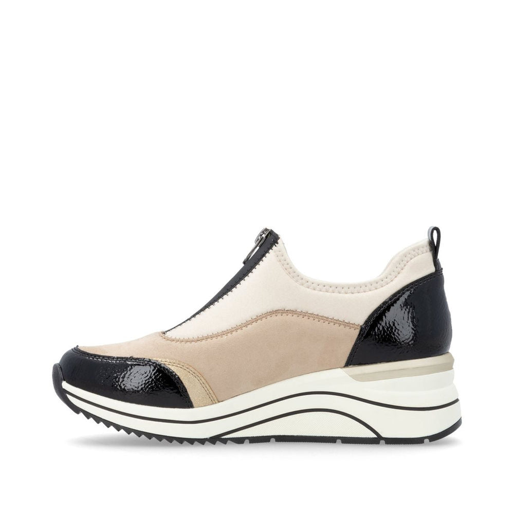 Remonte D0T08 Women's Wedge Sneaker in Jute