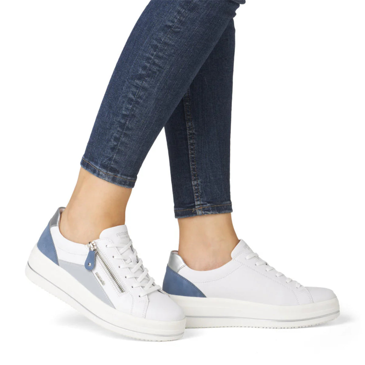 Remonte D1C01 Women's Real Leather Shoes in Blue