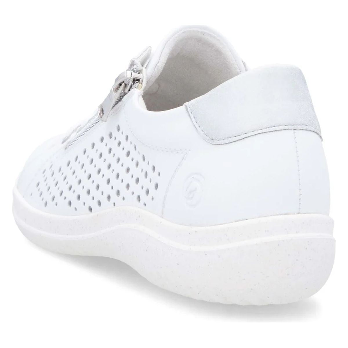 Remonte D1E08 Women's Perforated Real Leather Shoes in White
