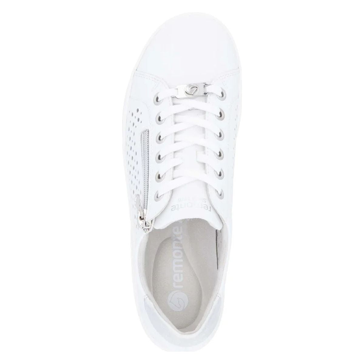 Remonte D1E08 Women's Perforated Real Leather Shoes in White