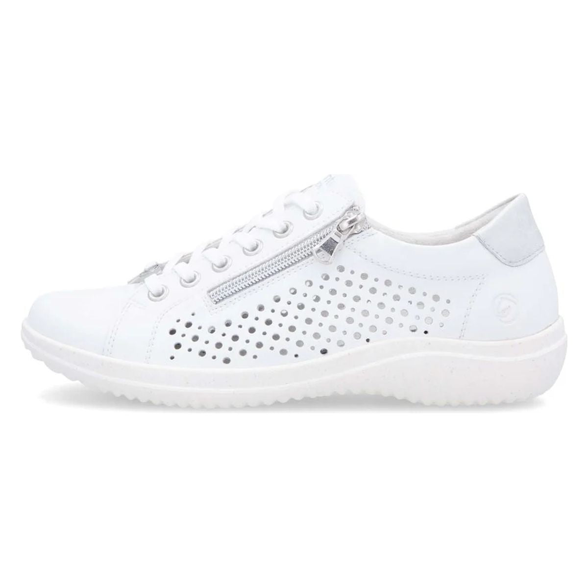 Remonte D1E08 Women's Perforated Real Leather Shoes in White