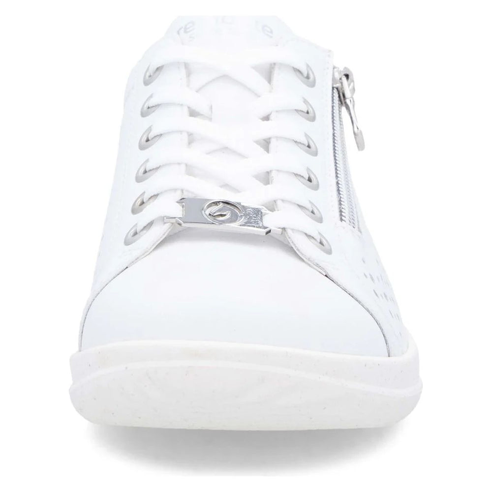 Remonte D1E08 Women's Perforated Real Leather Shoes in White