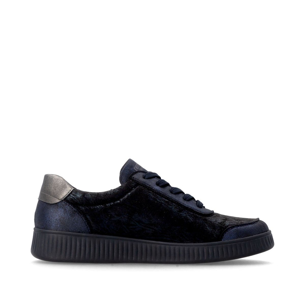 Remonte D2E05 Women's Lace Zip Sneaker – Navy Black