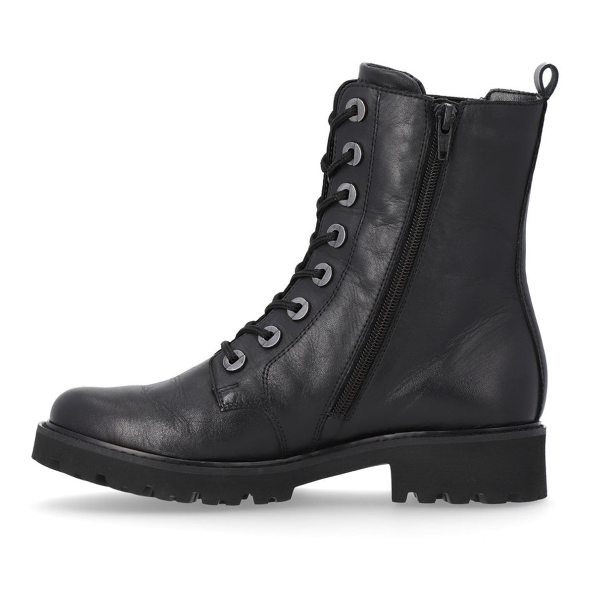 D8668 Black Biker Boots