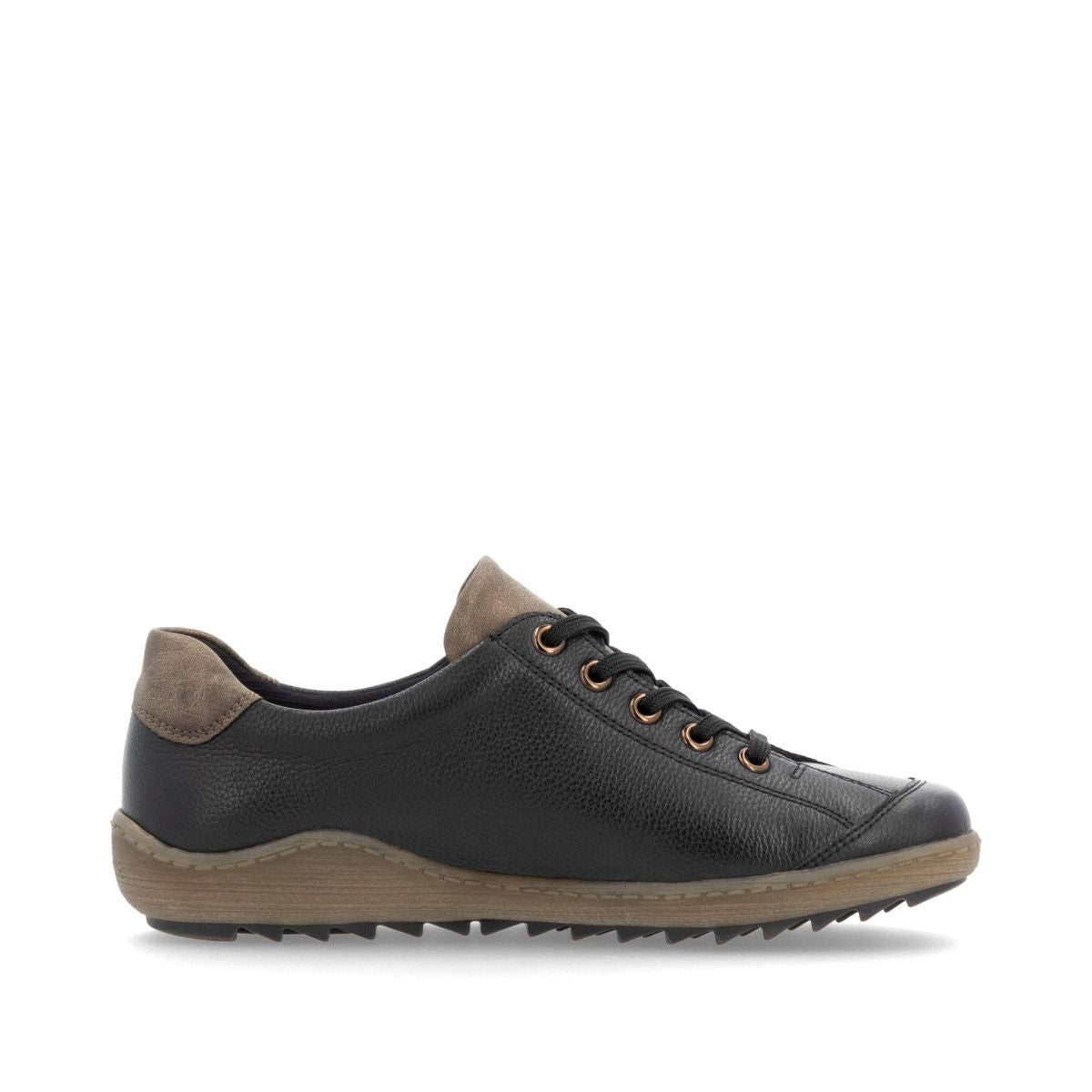 Remonte R1402 Women's Lace Zip Shoe – Black Brown