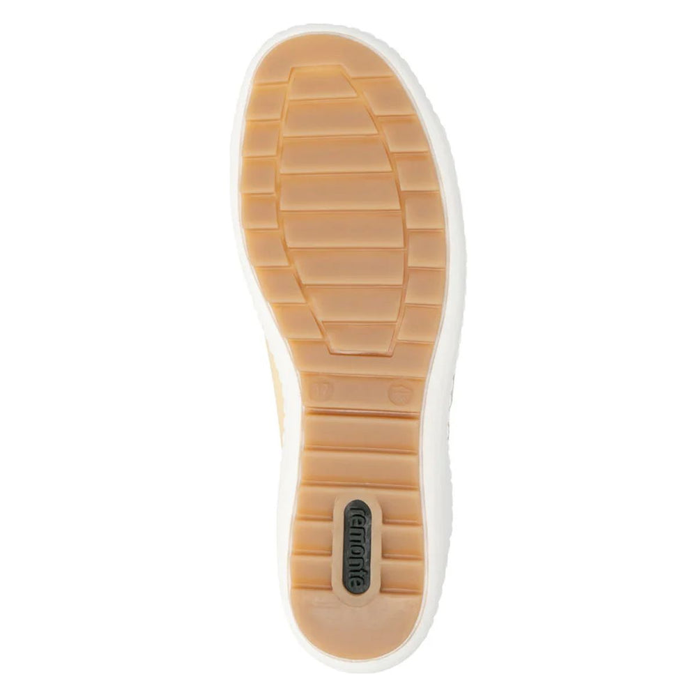 Remonte R1432 Women's Lace Up Shoe in Yellow