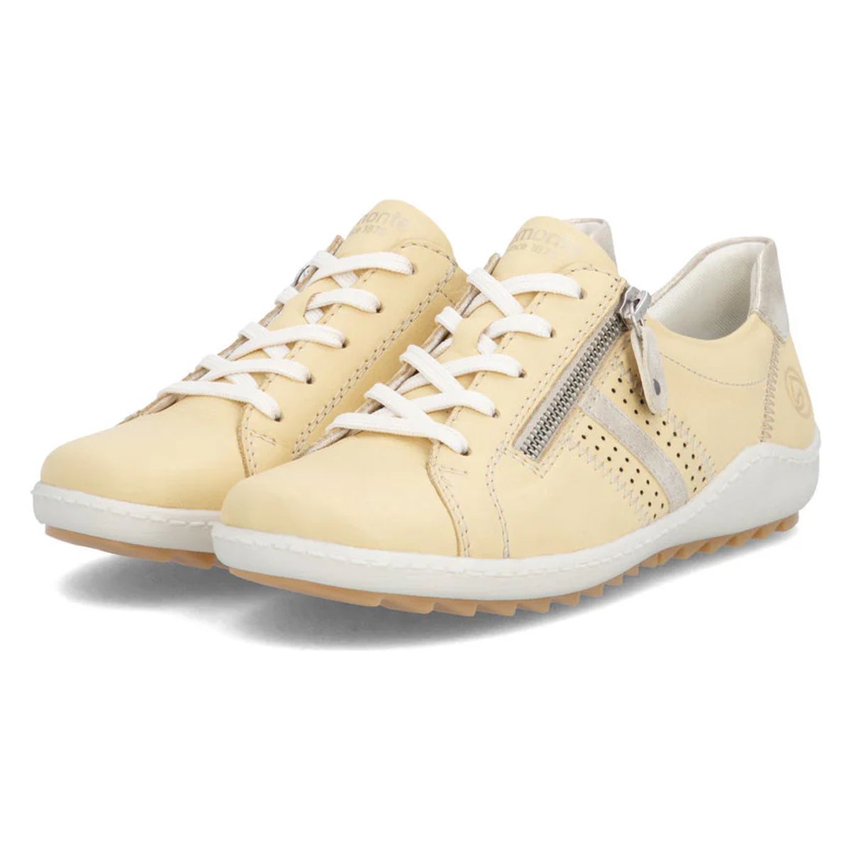 Remonte R1432 Women's Lace Up Shoe in Yellow