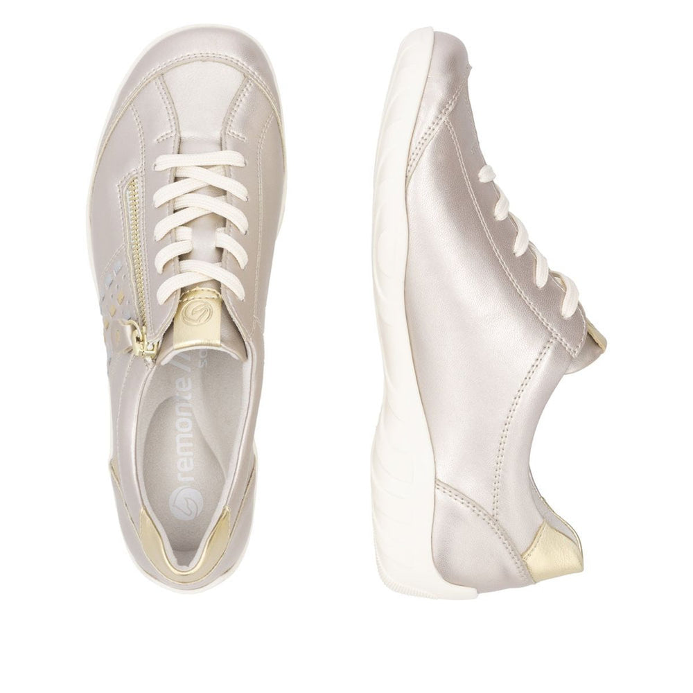 Remonte R3404 Lace Up Women's Shoe in Champagne