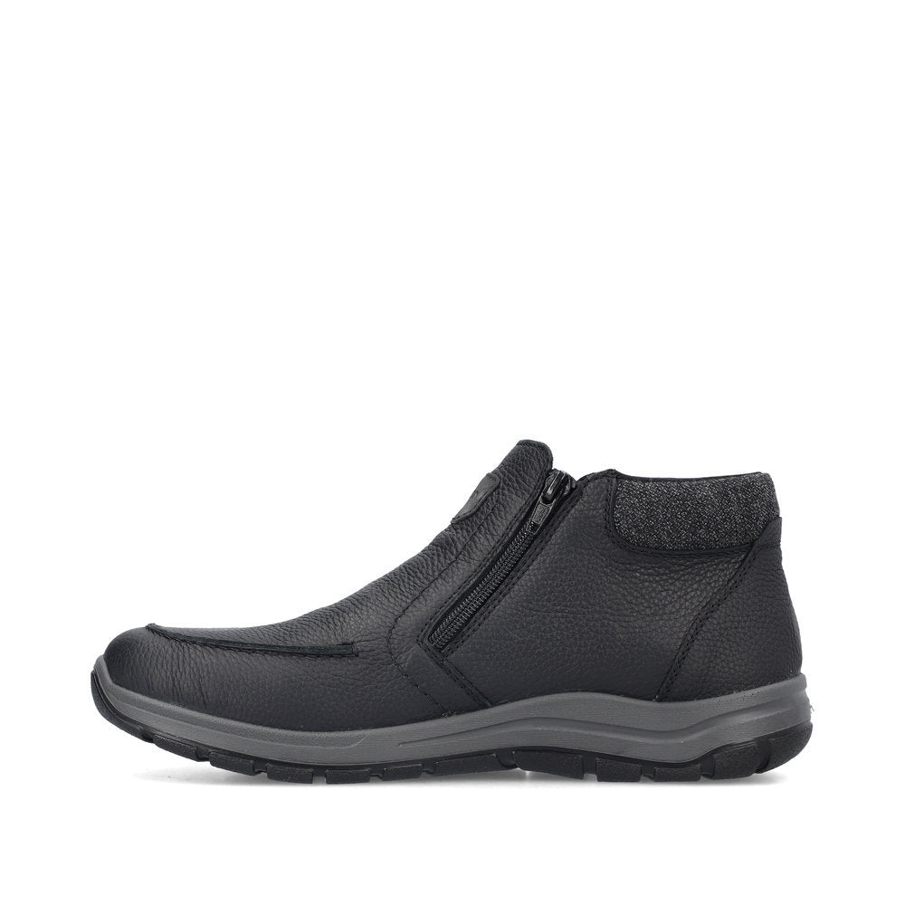 Rieker 03660 Men's Zip Up Ankle Boot in Black