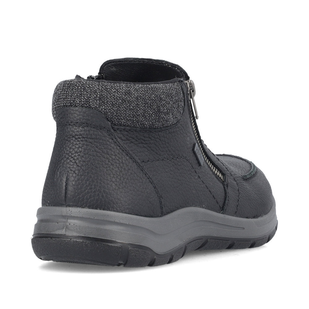 Rieker 03660 Men's Zip Up Ankle Boot in Black