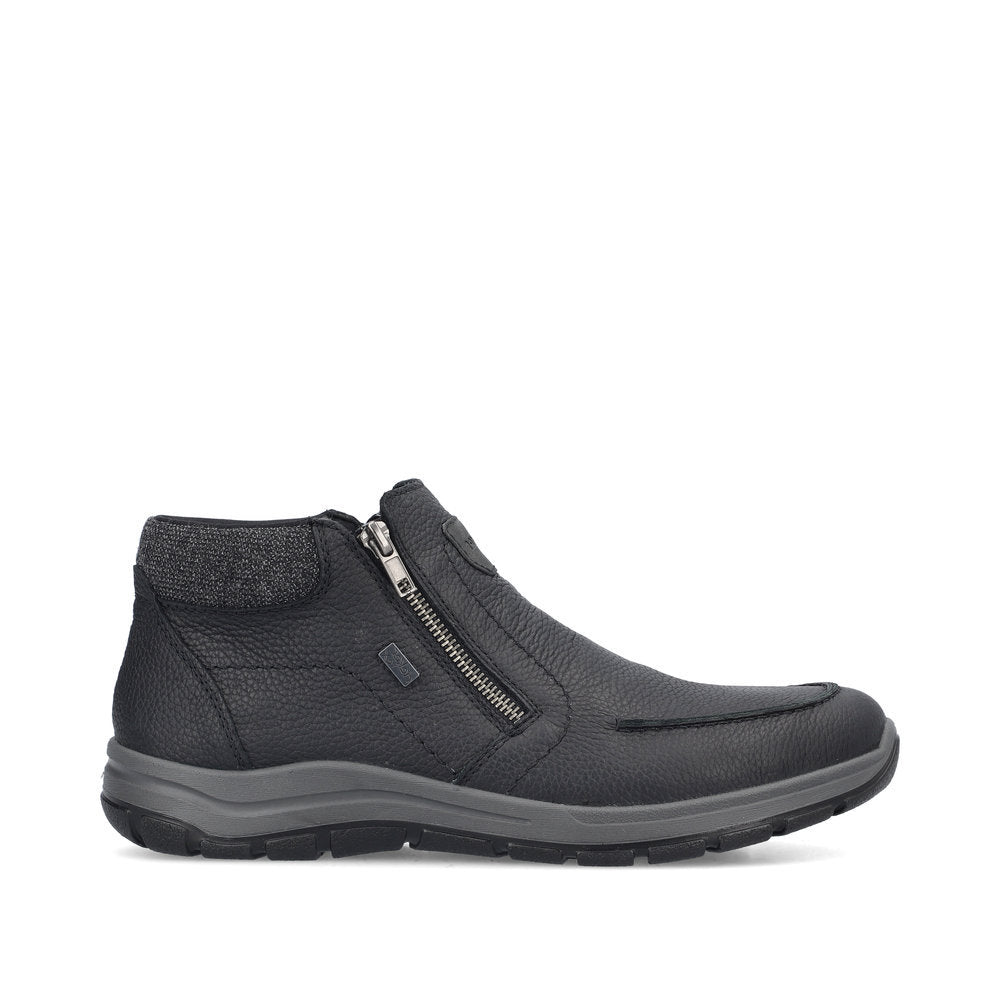 Rieker 03660 Men's Zip Up Ankle Boot in Black