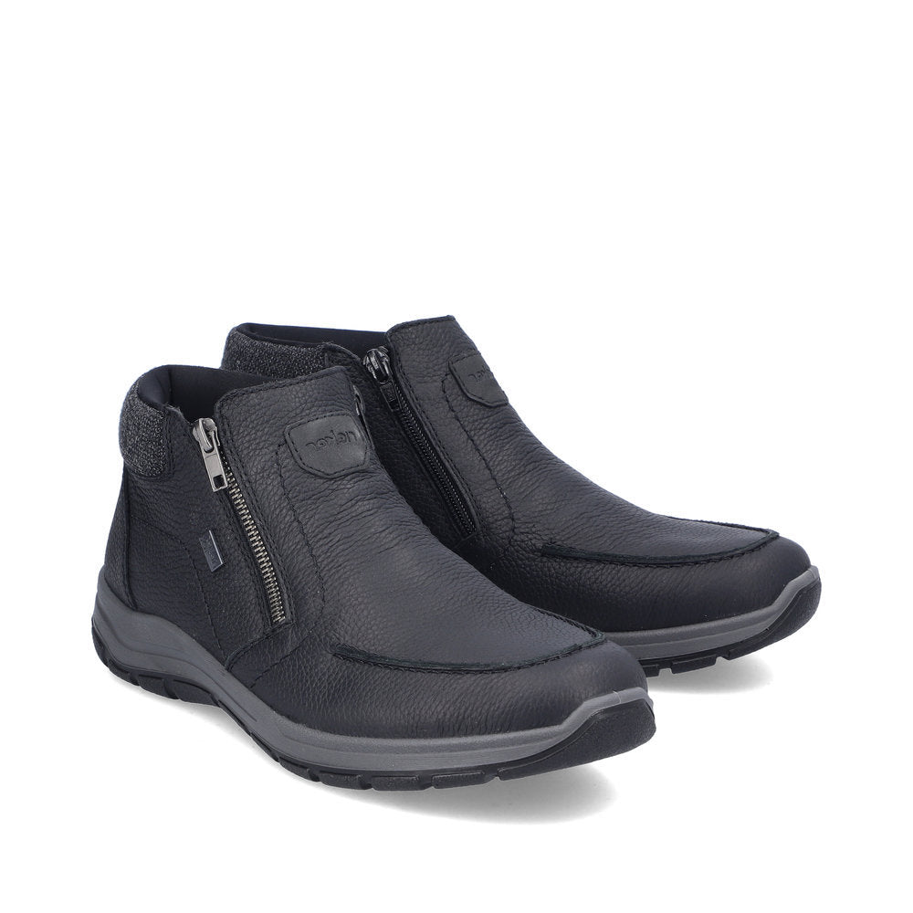 Rieker 03660 Men's Zip Up Ankle Boot in Black