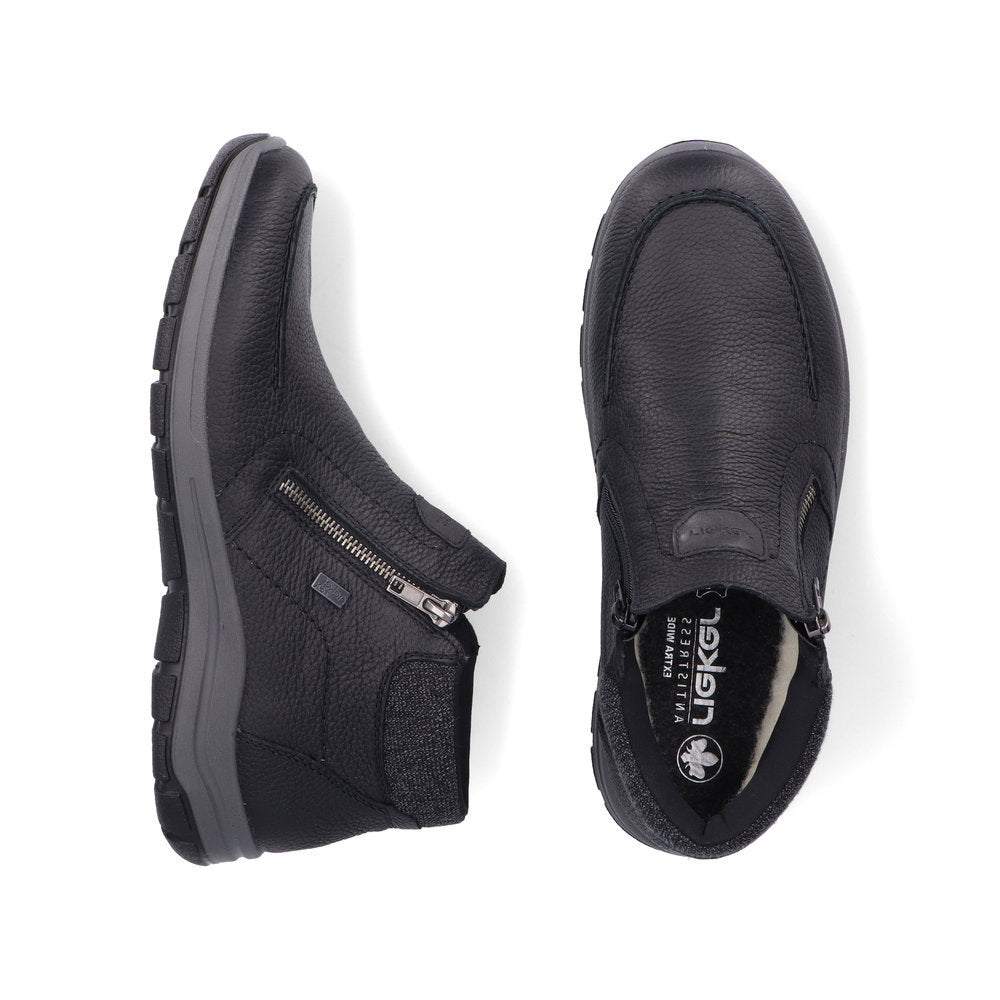 Rieker 03660 Men's Zip Up Ankle Boot in Black