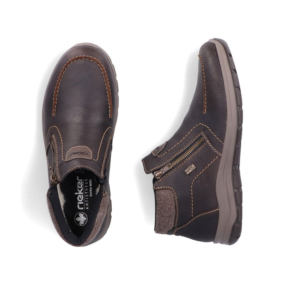 Rieker 03660 Men's Zip Ankle Boot – Brown