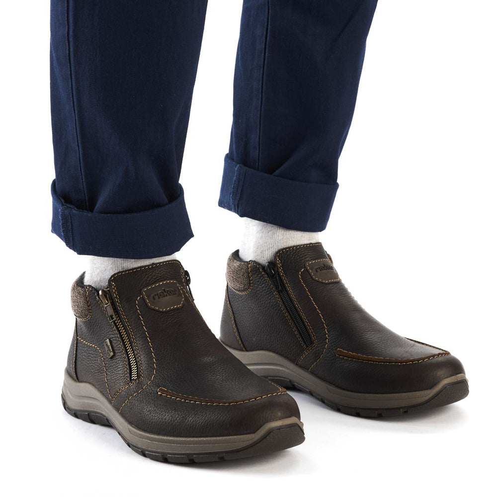 Rieker 03660 Men's Zip Ankle Boot – Brown