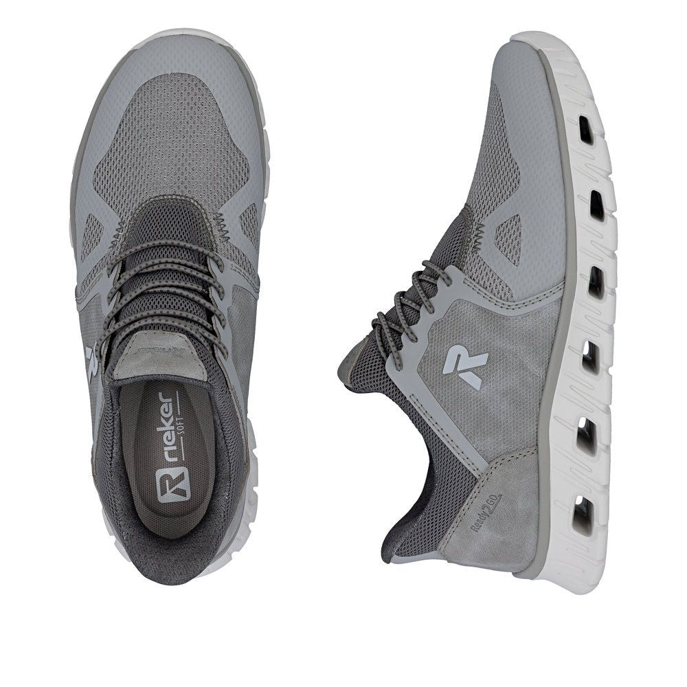 Rieker 04355 Men's Ready to Go Trainer in Grey