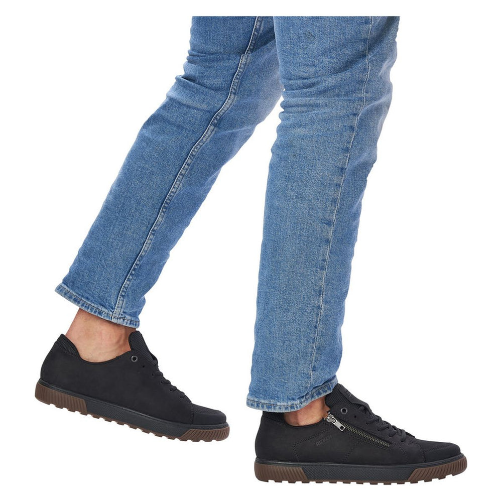 Rieker 18910 Men's Zip Shoe in Black