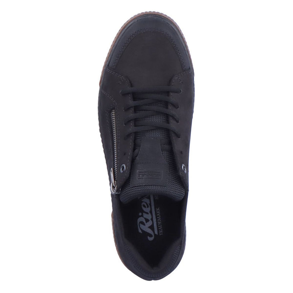 Rieker 18910 Men's Zip Shoe in Black