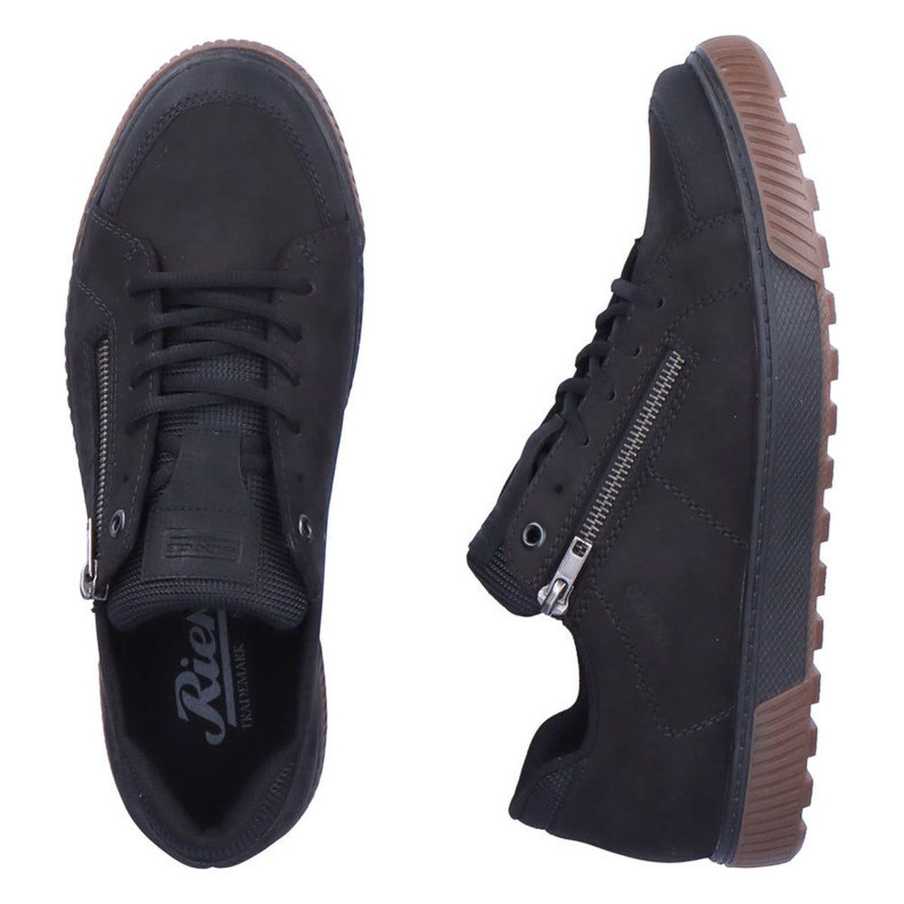 Rieker 18910 Men's Zip Shoe in Black