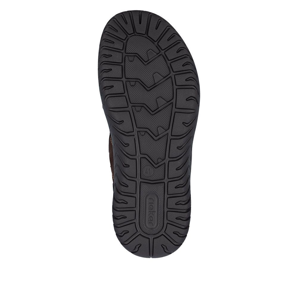 Rieker 26450 Men's Real Leather Sandals in Brown