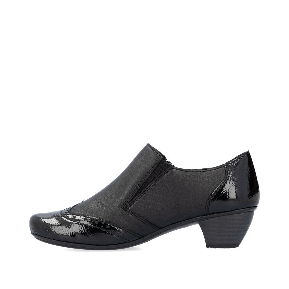 Rieker 41757 Women's Dress Block Heel in Black