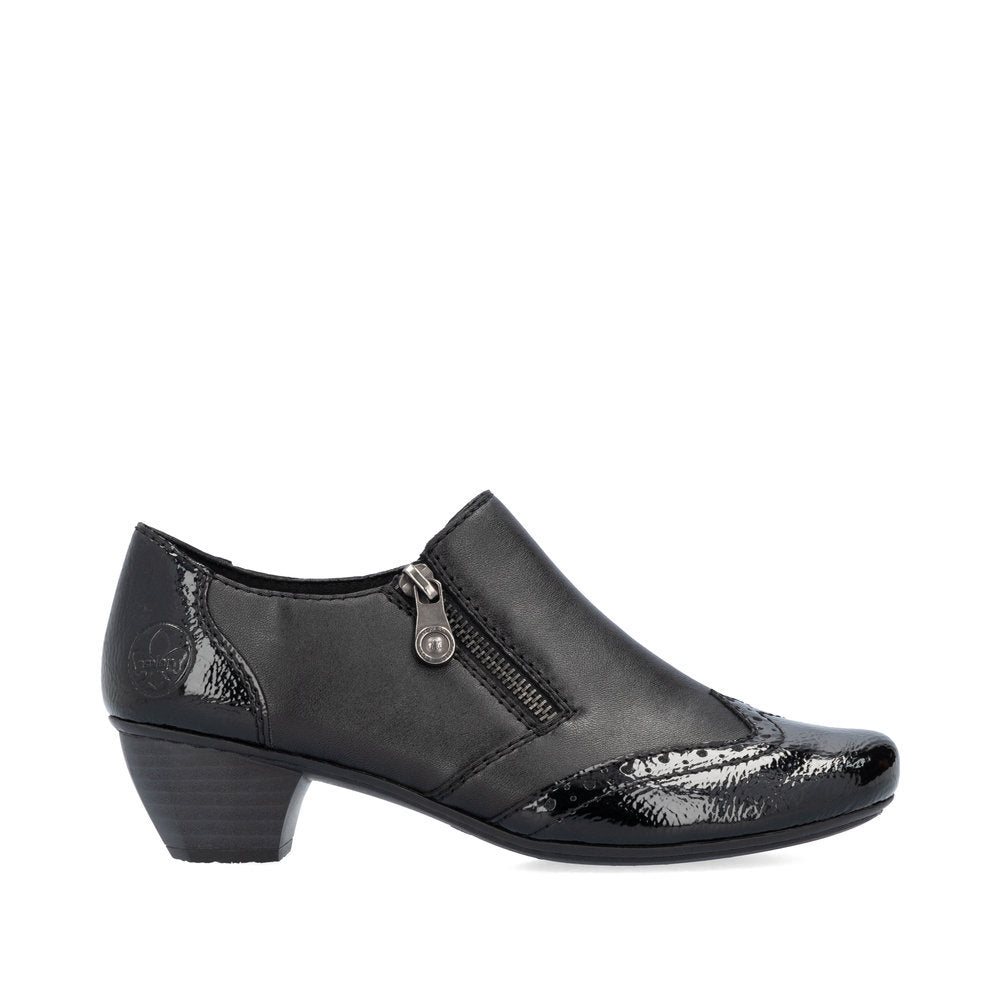 Rieker 41757 Women's Dress Block Heel in Black
